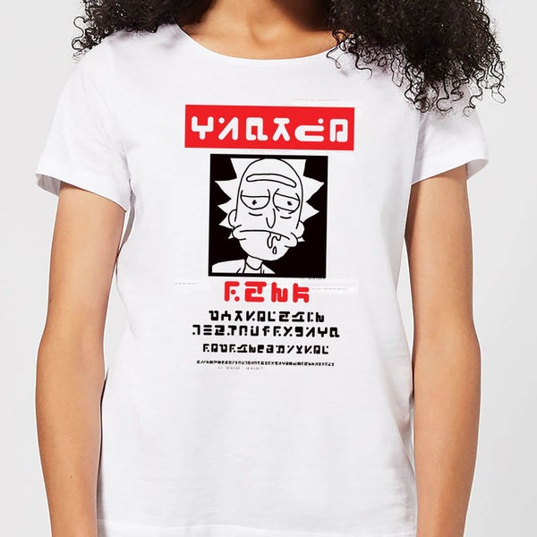 T-Shirt Femme Wanted Rick Rick et Morty - Blanc