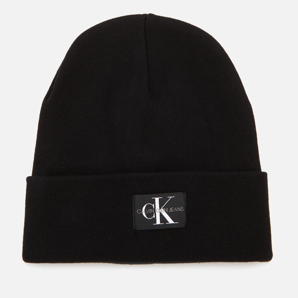 Calvin Klein Women's J Monogram Beanie Hat - Black