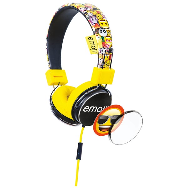 Emoji Flip N Switch Wired Headphones - Yellow