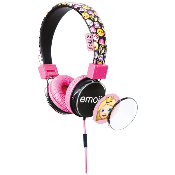 Emoji Flip N Switch Wired Headphones - Pink