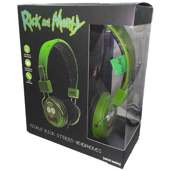 Rick and Morty Pickle Rick Wired Headphones (With Mic)