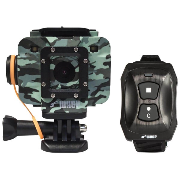 Waspcam 9906 Wi-Fi Waterproof Action Camera with Wrist Remote - Camo