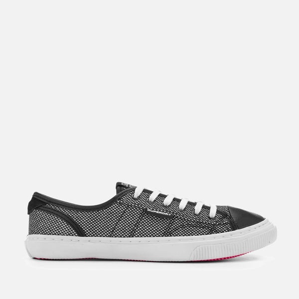 Superdry Women's Low Pro Luxe Trainers - Silver Glitter Mesh