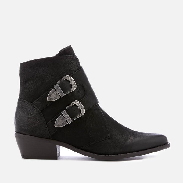Superdry Women's Rodeo Monk Heeled Ankle Boots - Black