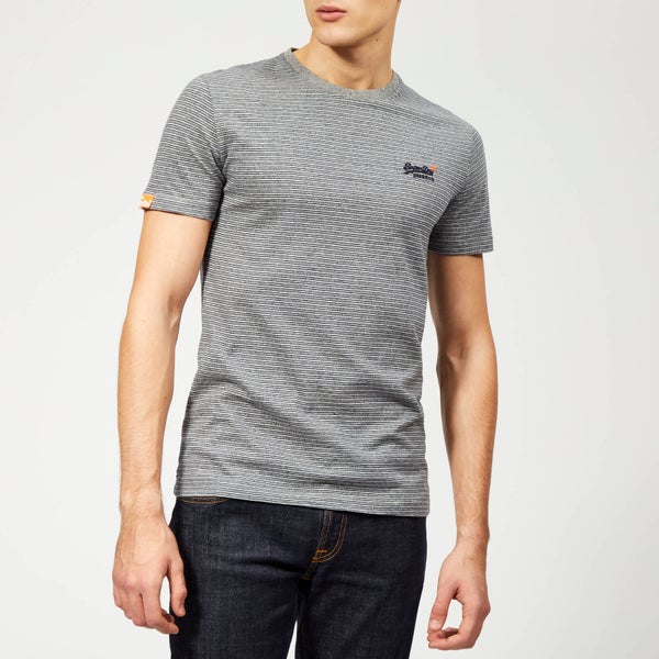 Superdry Men's Orange Label Vintage Embossed T-Shirt - Navy/Grey Melange