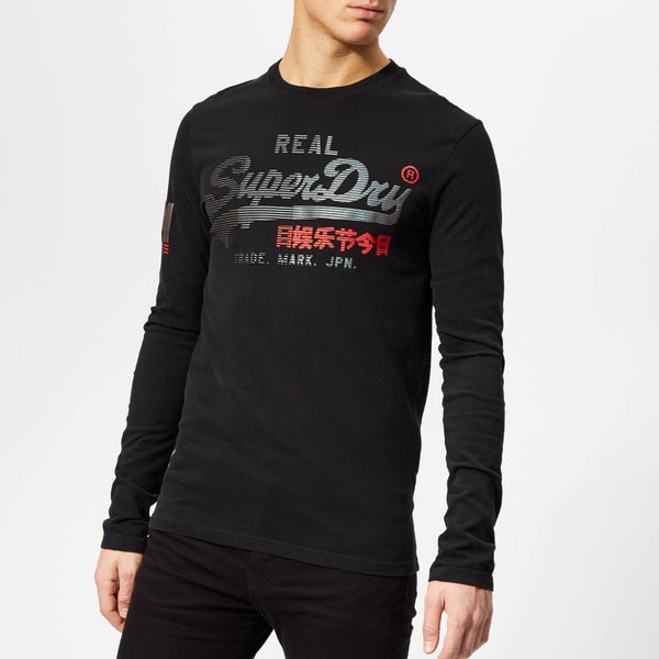 Superdry Men's Vintage Logo 1st Duo Long Sleeve T-Shirt - Black