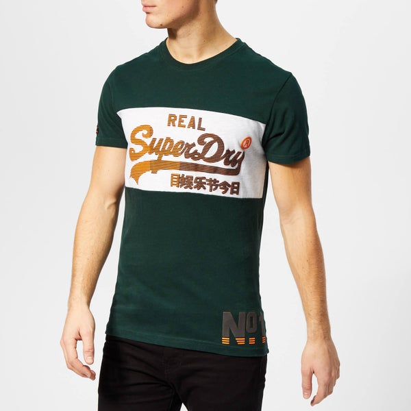 Superdry Men's Vintage Logo 1st Panel T-Shirt - Highland Green/Ice Marl