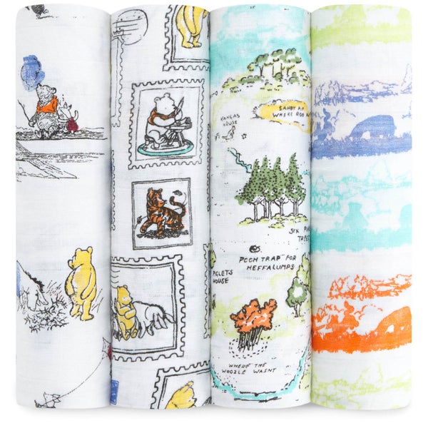 aden + anais Classic Swaddle 4 Pack Winnie the Pooh