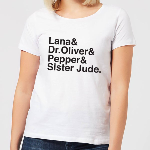 American Horror Story Asylum Characters Dames T-shirt - Wit