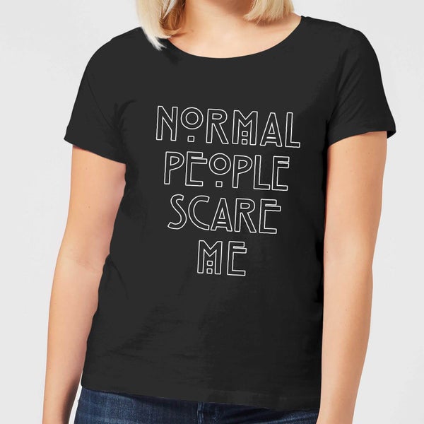 American Horror Story Normal People Scare Me Outline Women's T-Shirt - Black