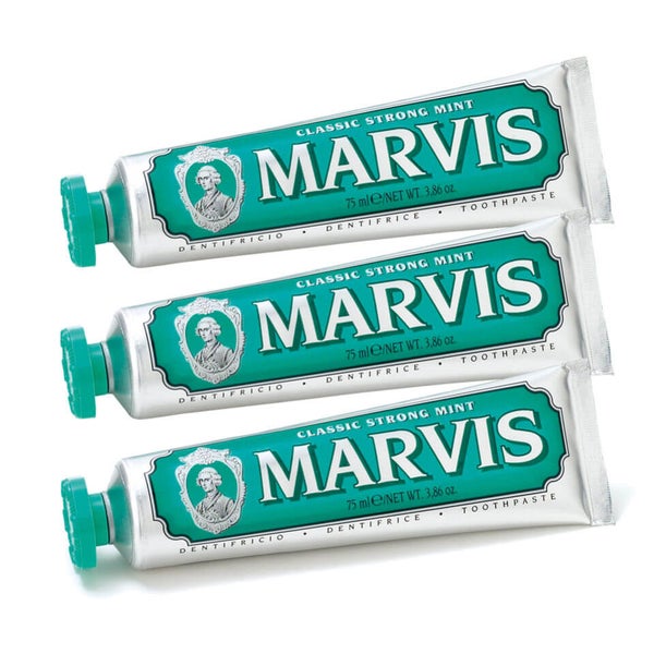 Lot de dentifrices Marvis 3 x 85 ml – Classic Strong Mint (menthe forte classique)