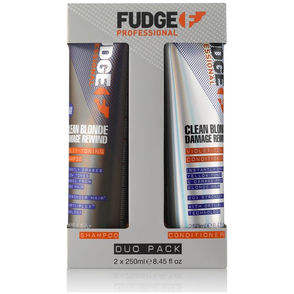 Fudge Clean Blonde Damage Rewind Shampoo and Conditioner Duo Gift Pack