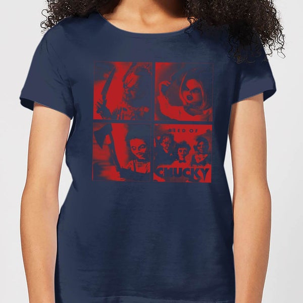 T-Shirt Femme Family Photo Chucky - Bleu Marine