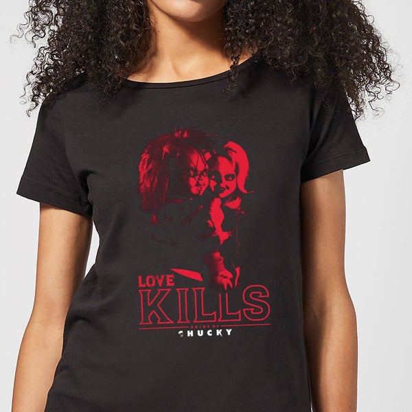 T-Shirt Femme Love Kills Chucky - Noir