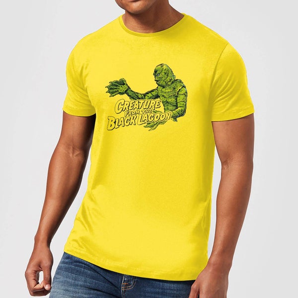 T-Shirt Homme L'Étrange Créature du lac noir - Universal Monsters - Jaune