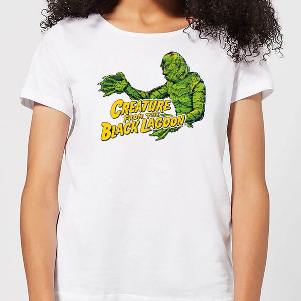Universal Monsters Creature From The Black Lagoon Crest Women's T-Shirt - White