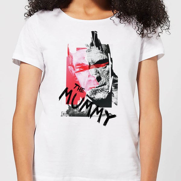 Universal Monsters The Mummy Collage Dames T-shirt - Wit