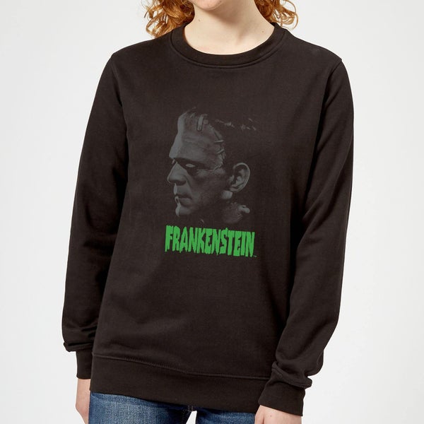 Universal Monsters Frankenstein Greyscale Women's Sweatshirt - Black