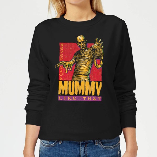 Universal Monsters The Mummy Retro Women's Sweatshirt - Black