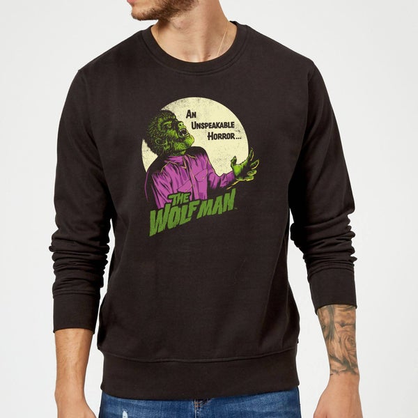 Universal Monsters The Wolfman Retro Sweatshirt - Black