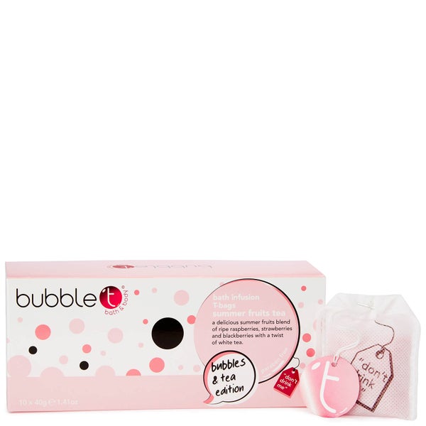 Пакетики с солью для ванны Bubble T Bath Infusion T-Bags - Summer Fruits Tea (10 x 40 г)