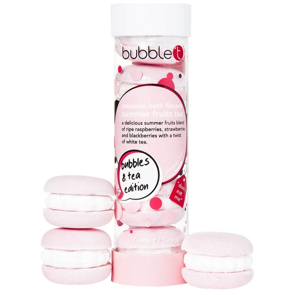 Bubble T Summer Fruits Tea Macaron Bath Bomb Fizzers (5 x 50g)