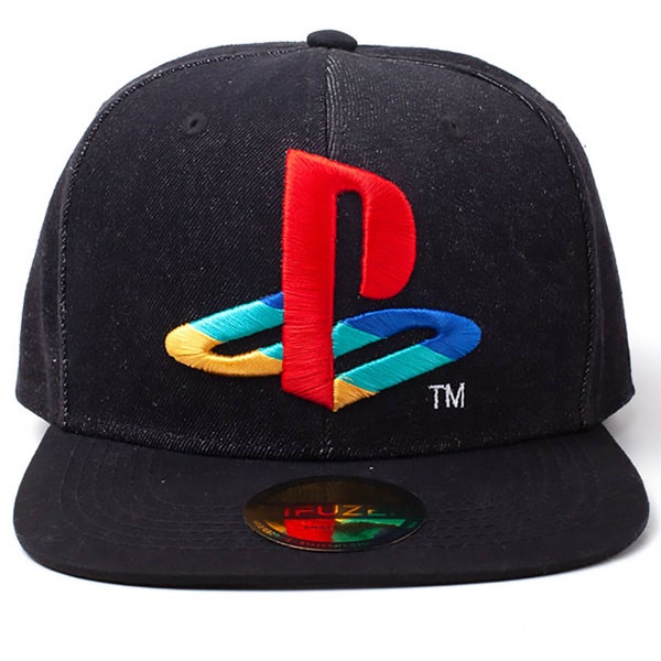 PlayStation Logo Denim Snapback Cap - Black