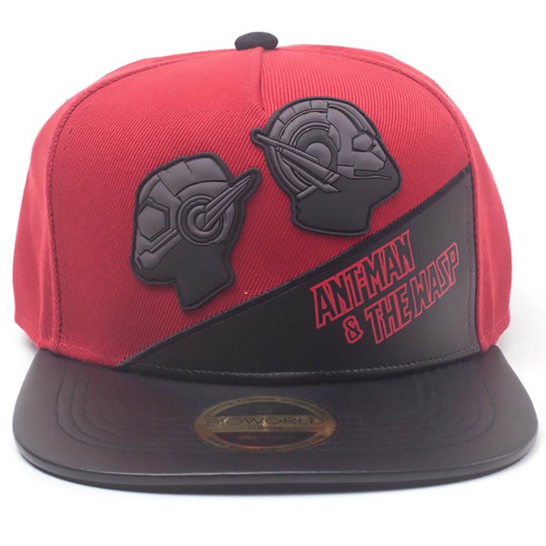 Marvel Ant-Man and the Wasp Men's Rubber Patch PU Novelty Snapback Cap - Red