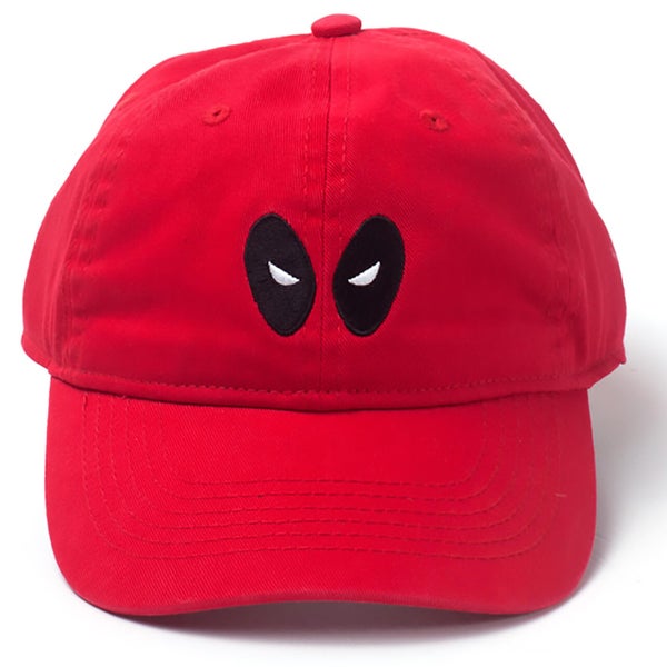 Marvel Deadpool Men's Eyes Dad Cap - Red