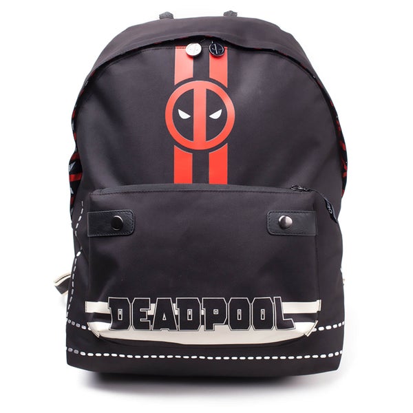 Marvel Deadpool Men's Icon Placement Printed Solid Backpack - Black