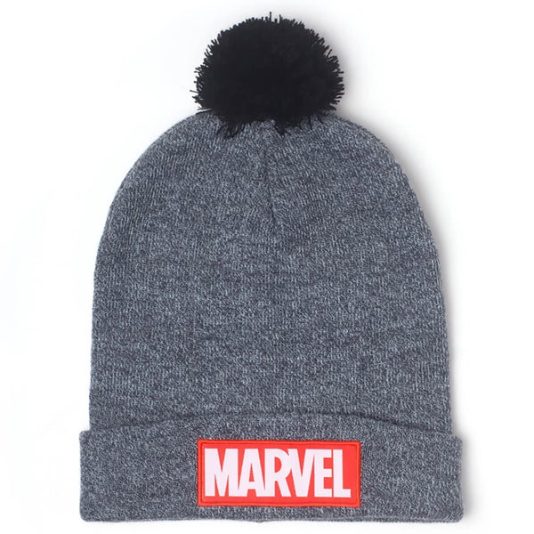 Marvel Men's Logo Beanie Hat - Grey