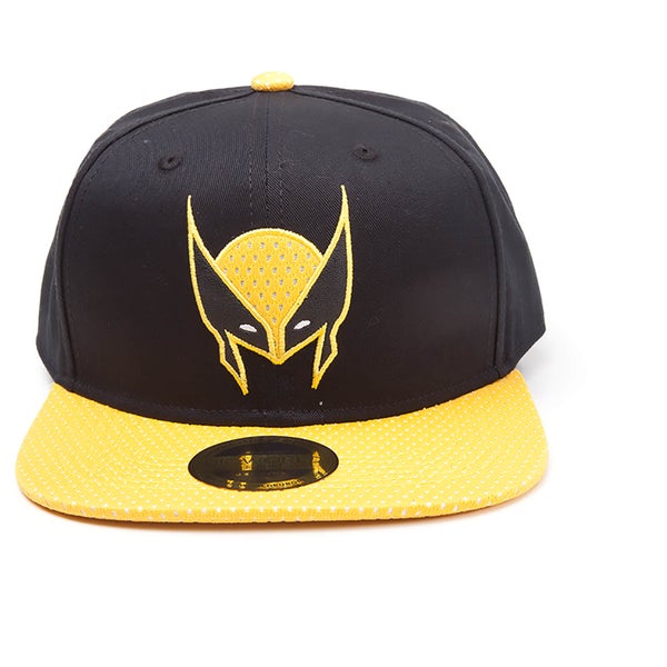 Marvel X-Men Men's Wolverine Mask Snapback Cap - Black