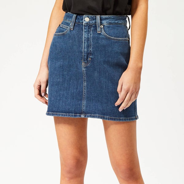 Calvin Klein Jeans Women's HR Mini Skirt - Denim