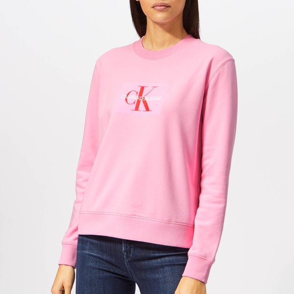Calvin Klein Jeans Women's Monogram Logo Sweatshirt - Begonia Pink