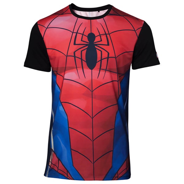 Marvel Spider-Man Men's Sublimation T-Shirt - Red