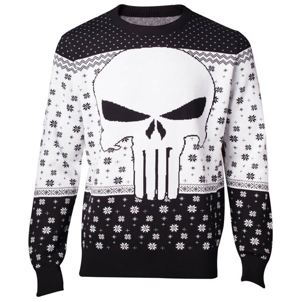 Marvel The Punisher Christmas Knitted Jumper - Black