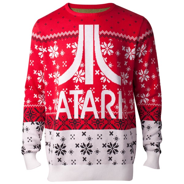 Atari Logo Christmas Knitted Jumper - Red