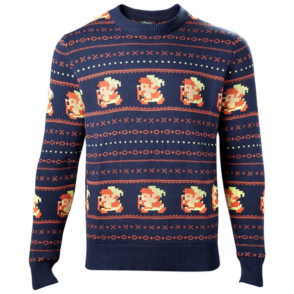 Zelda Holiday Knitted Christmas Knitted Jumper - Navy