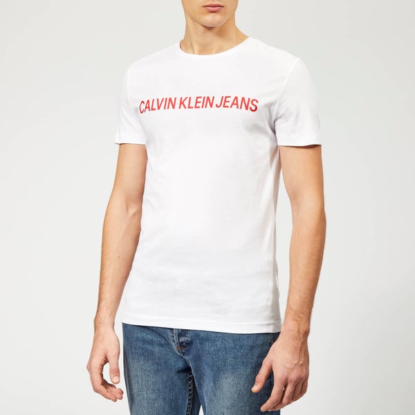 Calvin Klein Jeans Men's Institutional Logo Slim T-Shirt - Bright White