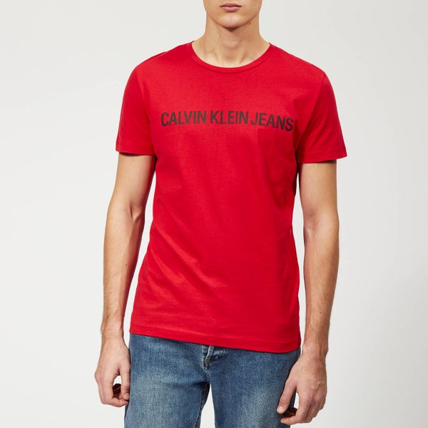 Calvin Klein Jeans Men's Institutional Logo Slim T-Shirt - Racing Red
