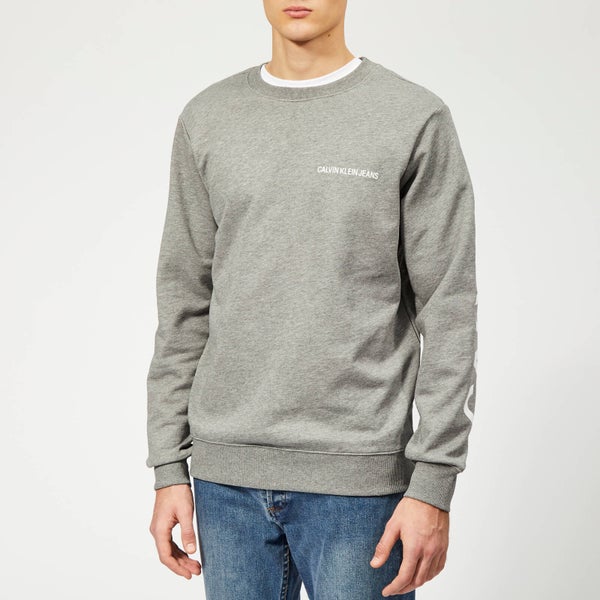 Calvin Klein Jeans Men's Institutional Back Logo Sweatshirt - Grey Heather