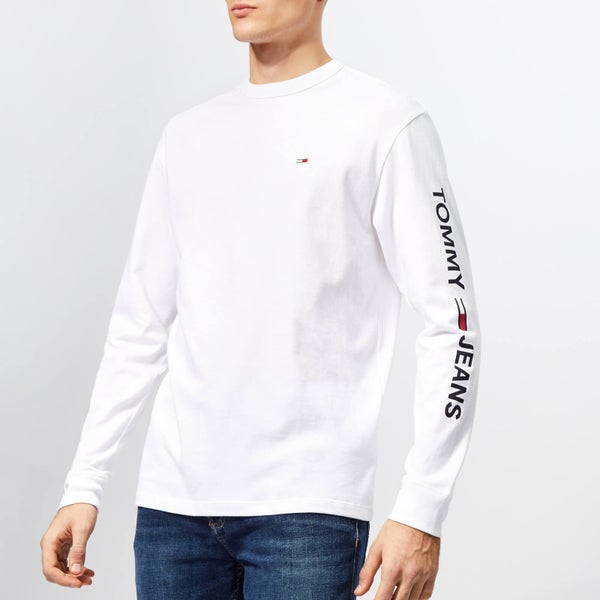 Tommy Jeans Men's Essential Long Sleeve T-Shirt - Classic White