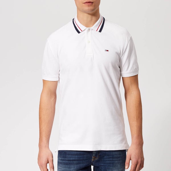 Tommy Jeans Men's Classic Stretch Polo Shirt - Classic White