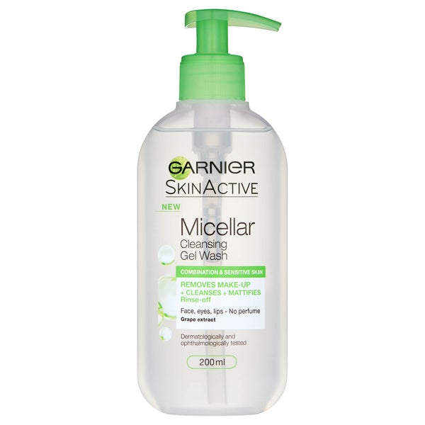 Garnier Micellar Gel Face Wash Combination & Sensitive Skin żel do mycia twarzy do cery mieszanej i wrażliwej 200 ml