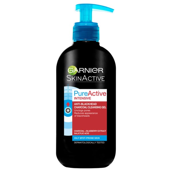 Garnier Pure Active Intensive Anti-Blackhead Charcoal Gel Wash 200 ml