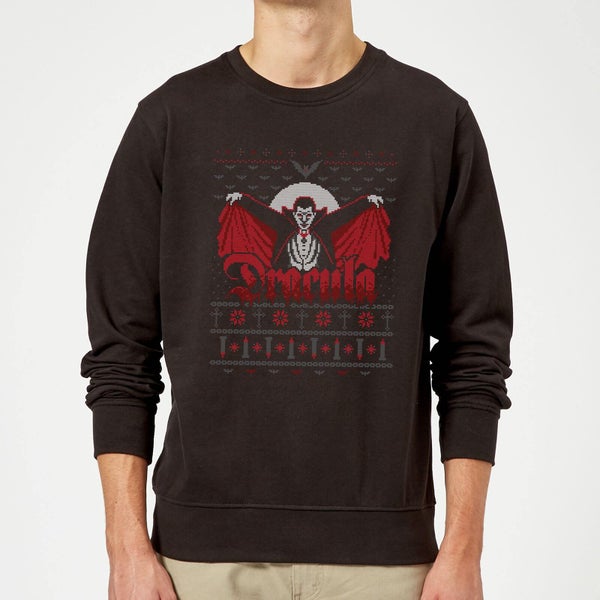 Universal Monsters Dracula Christmas Sweater - Black