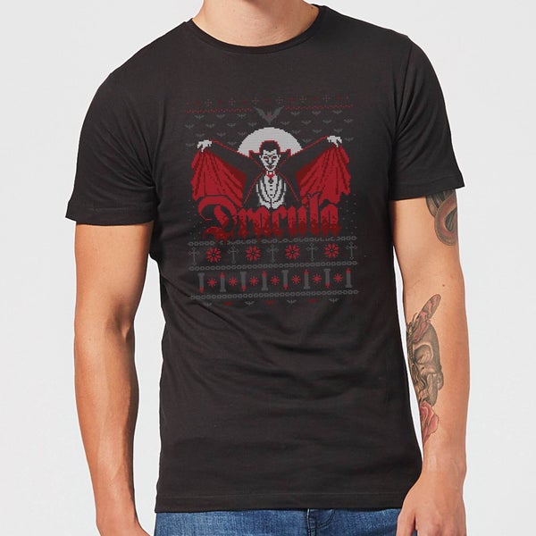 Universal Monsters Dracula Kerst T-Shirt - Zwart