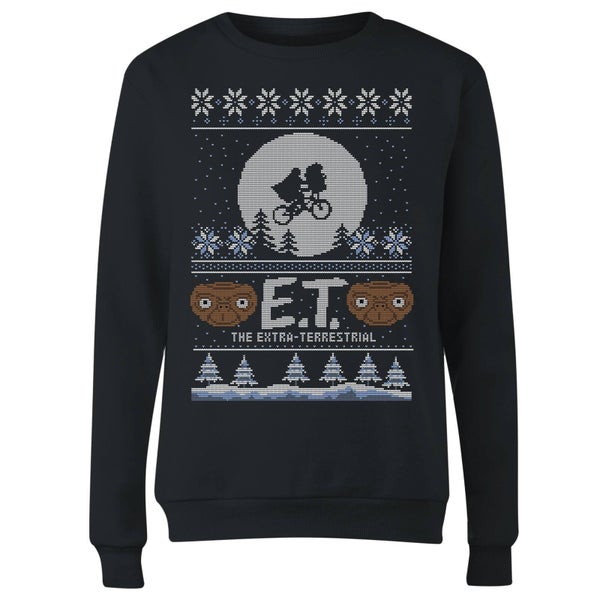 E.T. the Extra-Terrestrial Christmas Women's Christmas Jumper - Black