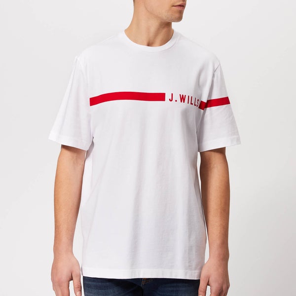Jack Wills Men's Budden Stripe Logo T-Shirt - White