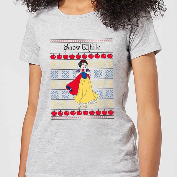 Camiseta navideña para mujer Disney Classic Snow White - Gris